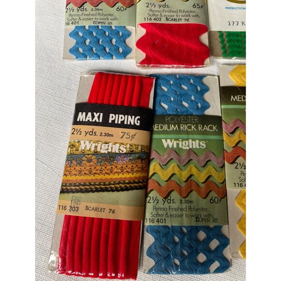 Assorted Crafting Supplies: Seam Tape Rick Rack & Bias Tape Vintage - Picture 4 of 11